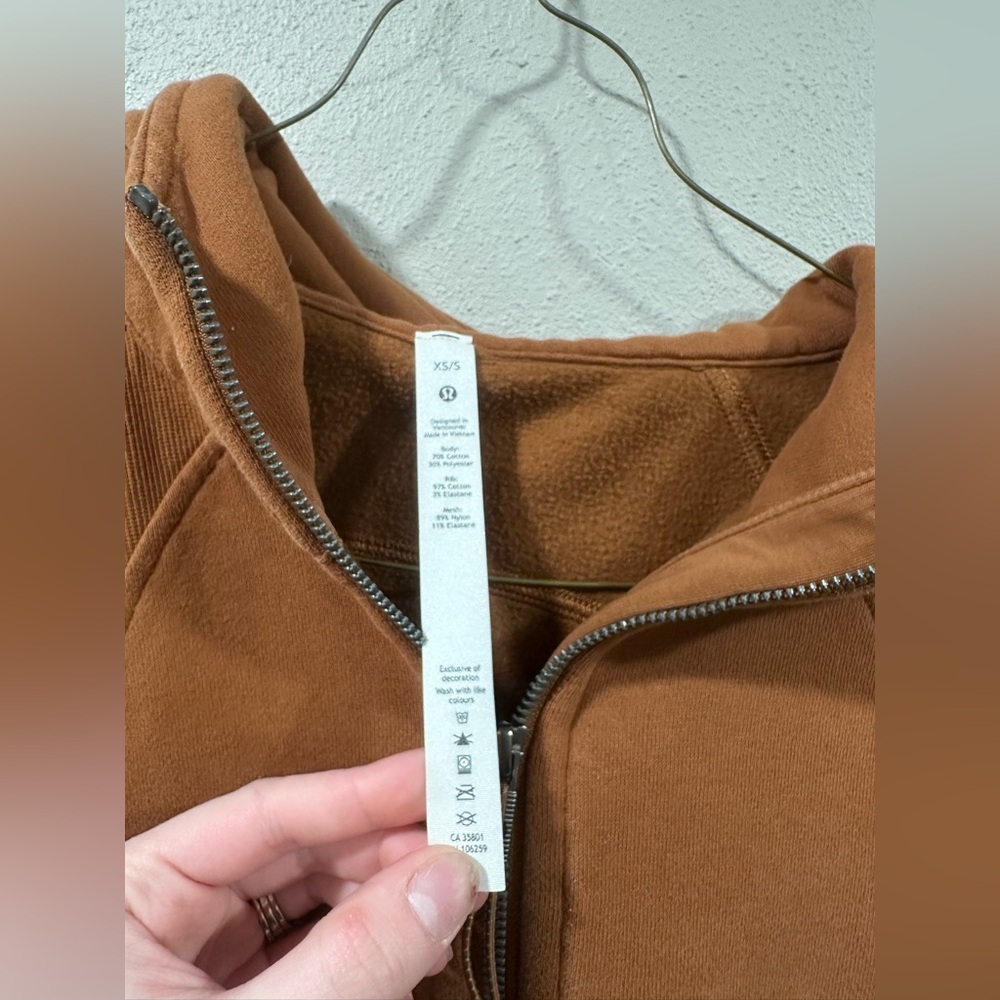 Lululemon Scuba 1/2 Zip Hoodie Copper Brown - Picture 4 of 5